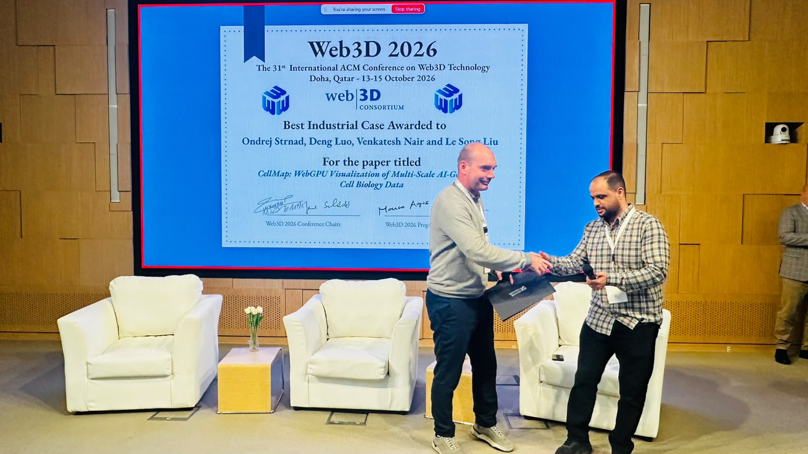 Web3D 2026 award ceremony photo 1